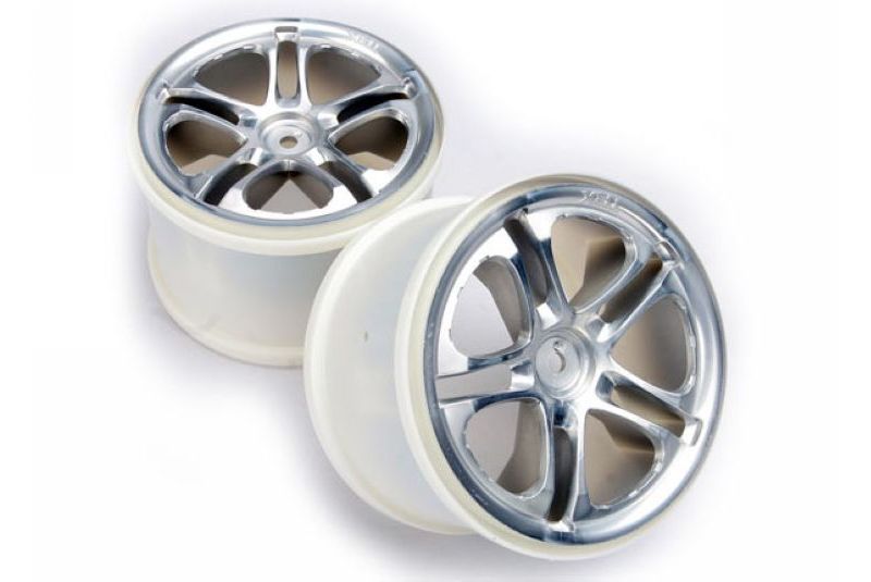 Wheels, SS (split spoke) 3.8&#039;&#039; (satin) (2) (fits Revo/Maxx series)