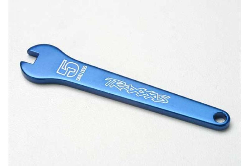 Flat wrench, 5mm (blue-anodized aluminum)