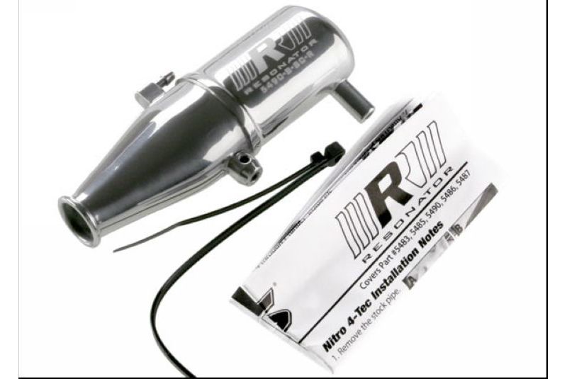 Tuned pipe, Resonator, R.O.A.R. legal (single-chamber, enhances low to mid-rpm power) (for Revo &amp