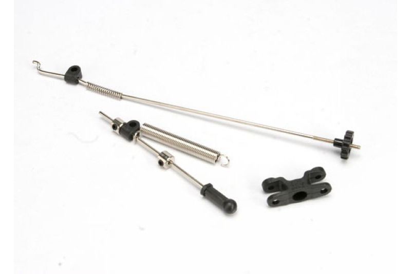 Linkage set, throttle &amp; brake (Jato) (includes servo horn, rod guides, brake spring, brake adjus