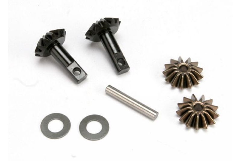 Gear set, differential (output gears (2)/ spider gears (2)/ spider gear shaft)