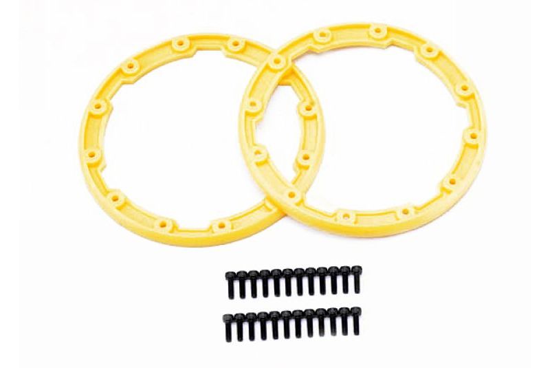 Sidewall protector, beadlock style (yellow) (2)/ 2.5x8mm CS (24) (for use with Geode wheels)