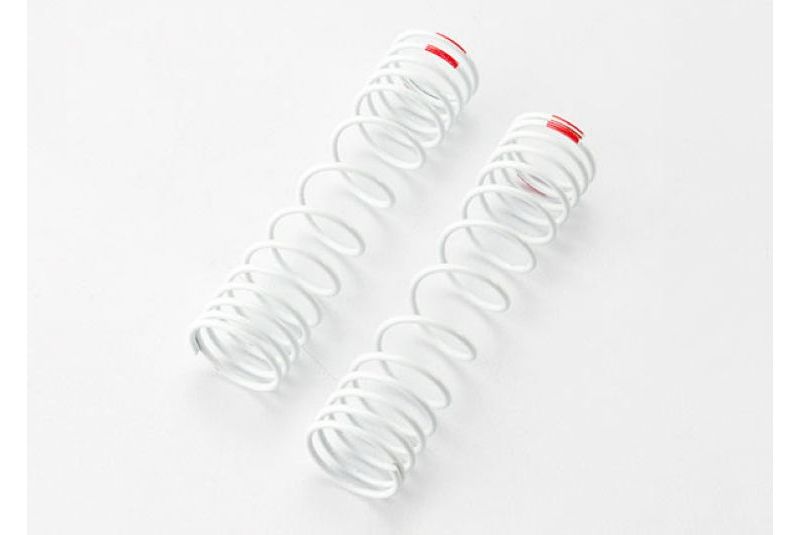 Springs, rear (white) (progressive rate) (2) (fits #5862 aluminum Big Bore shocks)