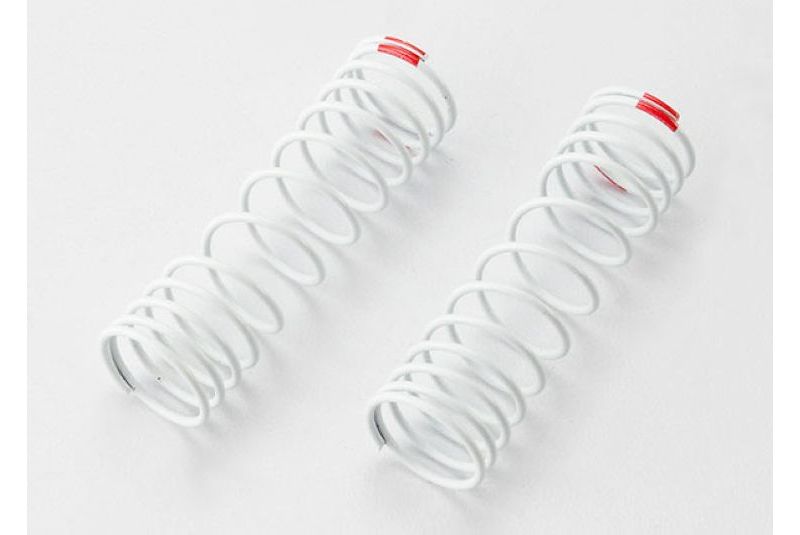 Springs, front (white) (progressive rate) (2) (fits #5862 aluminum Big Bore shocks)