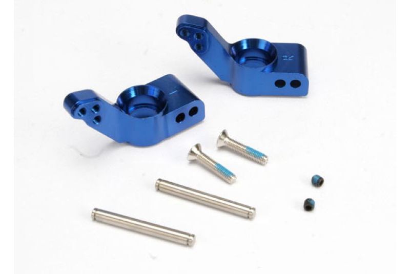 Stub axle carriers, blue-anodized 6061-T6 aluminum, rear (1.5 degrees toe-in)(L&amp;R)