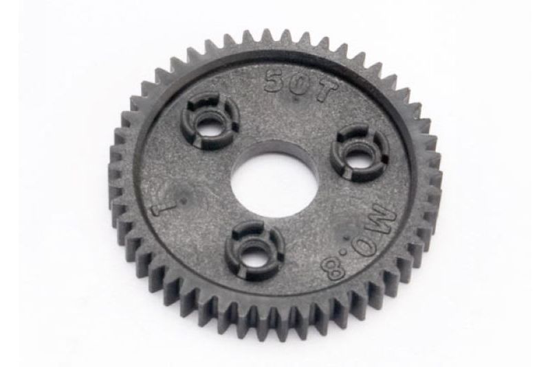 Spur gear, 50-tooth (0.8 metric pitch, compatible with 32-pitch)