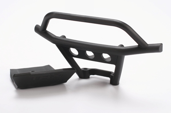 Bumper, front/ skidplate, front (black)