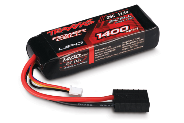 1400mah 11.1v 3-Cell 25C LiPO Battery