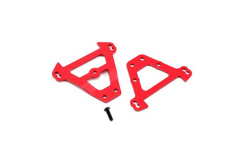 Bulkhead tie bars, front &amp; rear (red-anodized aluminum)