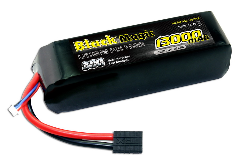 LiPo 7,4В(2S) 13000mAh 30C Soft Case Traxxas plug for TRAXXAS