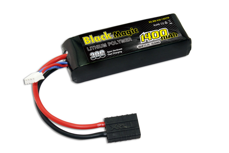 LiPo 11,1В(3S) 1400mAh 30C Soft Case Traxxas plug for TRAXXAS