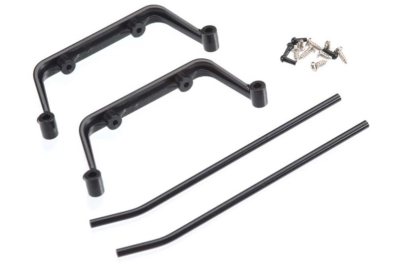 Landing skid set (black-anodized)/ screws (4) (assembled)