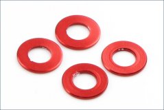 Aluminum Color (3x6x0.5mm/Red/4pcs)