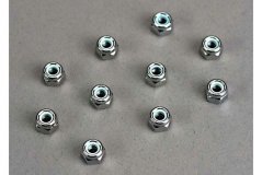 Nuts, 4mm nylon locking (10)