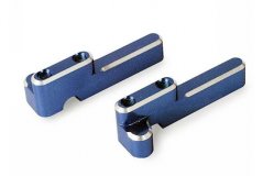 Servo mounts, steering/ shift (machined aluminum) (blue) (f&amp;r)/ machine screws (8)