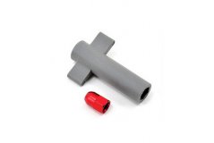 Antenna crimp nut, aluminum (red-anodized)/ antenna nut tools