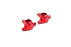 Steering blocks, 6061-T6 aluminum, left &amp; right (red-anodized)