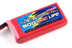 Li-Po 7.4V(2s) 900mAh 30C JST Plug Soft Case