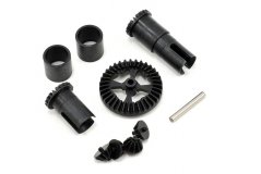 Gear set, differential (output gears (2)/ spider gears (4))/ring gear, 35T/ 2x14.8mm pin (1)/ sleeve